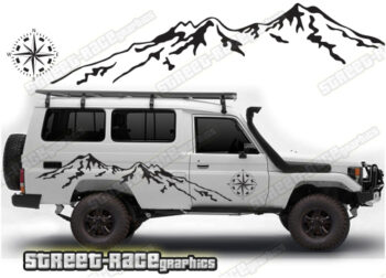 Toyota Land Cruiser 70 series 029 - Mountain adventure graphics