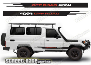 Toyota Land Cruiser 70 series 051 - 4X4 off road racing stripes