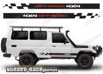 Toyota Land Cruiser 70 series 052 - 4X4 off road racing stripes