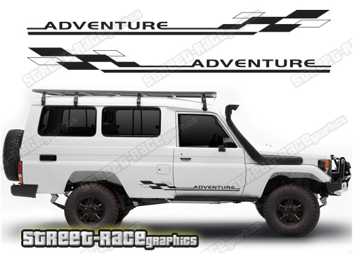 Toyota Land Cruiser 70 series 058 - Adventure racing stripes