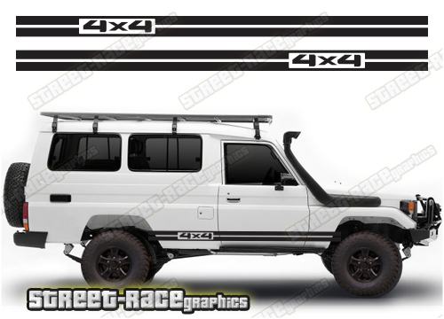 Toyota Land Cruiser 70 series 059 - 4x4 racing stripes