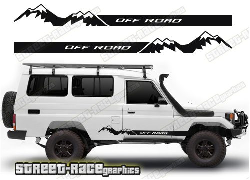 Toyota Land Cruiser 70 series 061 - off road racing stripes