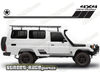 Toyota Land Cruiser 70 series 065 - off road 4x4 racing stripes