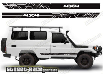 Toyota Land Cruiser 70 series 068 - 4x4 racing stripes
