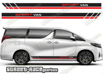 Toyota Alphard racing stripes 008 - Sport van
