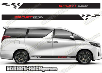 Toyota Alphard racing stripes 011 - Sport Edition
