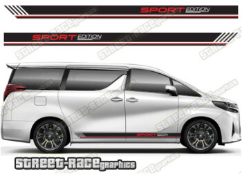 Toyota Alphard racing stripes 013 - Sport Edition