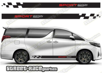 Toyota Alphard racing stripes 014 - Sport Edition