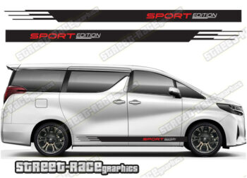 Toyota Alphard racing stripes 017 - Sport Edition