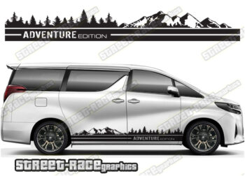 Toyota Alphard racing stripes 023 - Mountains
