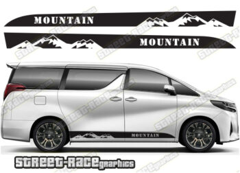 Toyota Alphard racing stripes 025 - Mountains