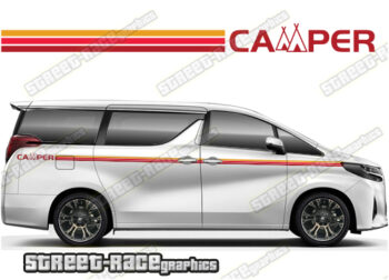 Toyota Alphard racing stripes 028 - Retro Camper