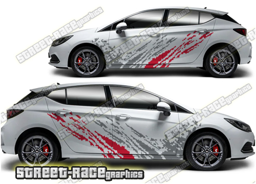 Vauxhall / Opel Astra large graphics 002 - Mud splatter