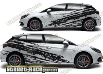 Vauxhall / Opel Astra large graphics 019 - Ripped