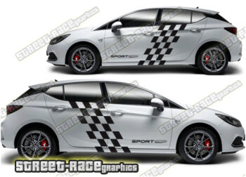 Vauxhall / Opel Astra large graphics 026 - Racing flags
