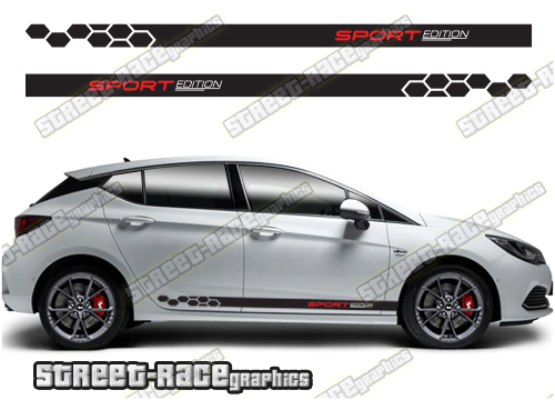 Vauxhall / Opel Astra racing stripes 020