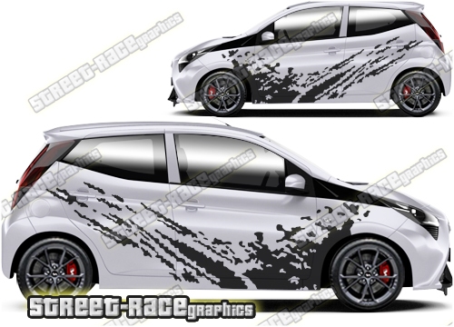 Toyota Aygo large graphics 003 - Mud splatter