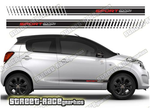 Citroen C1 racing stripes 121