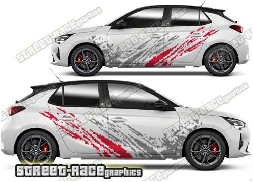 Vauxhall / Opel Corsa large graphics 002 - Mud splatter