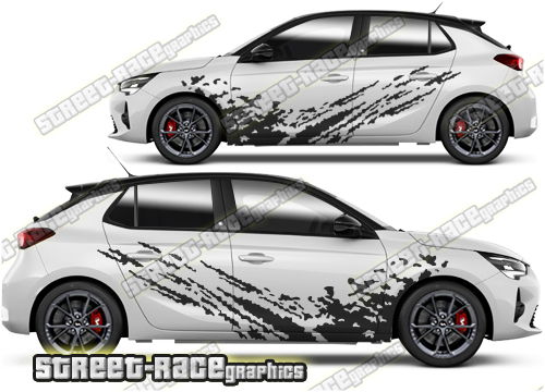 Vauxhall / Opel Corsa large graphics 003 - Mud splatter