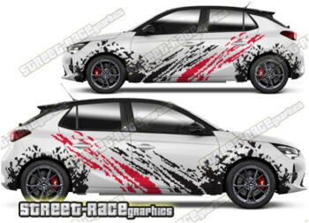 Vauxhall / Opel Corsa large graphics 016 - Mud splatter