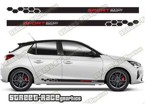 Vauxhall / Opel Corsa racing stripes 020