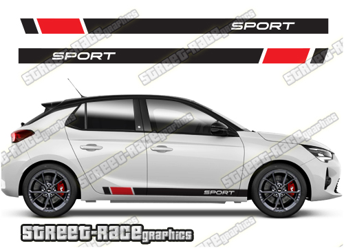 Vauxhall / Opel Corsa racing stripes 025
