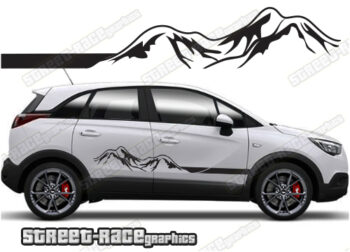 Vauxhall Crossland 063 - mountain adventure racing stripes