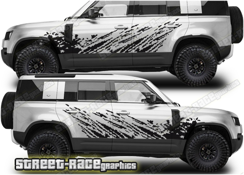 Land Rover Defender 110 002 - mud splatter graphics