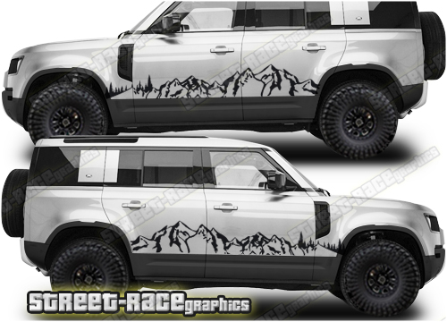 Land Rover Defender 110 020 - Mountain graphics