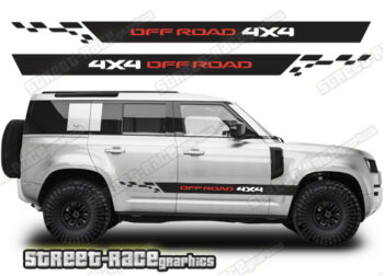 Land Rover Defender 110 050 - 4X4 off road racing stripes