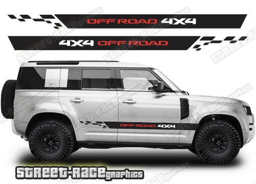 Land Rover Defender 110 050 - 4X4 off road racing stripes