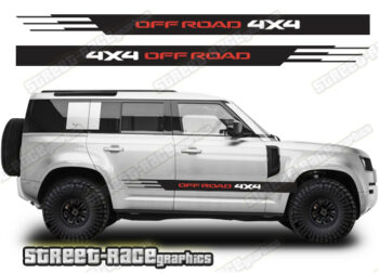 Land Rover Defender 110 051 - 4X4 off road racing stripes