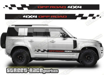 Land Rover Defender 110 052 - 4X4 off road racing stripes
