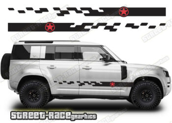 Land Rover Defender 110 055 - racing stripes