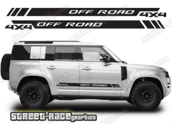Land Rover Defender 110 066 - off road 4x4 racing stripes