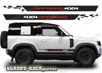 Land Rover Defender 90 050 - 4X4 off road racing stripes