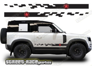 Land Rover Defender 90 055 - racing stripes