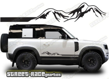 Land Rover Defender 90 063 - mountain adventure racing stripes