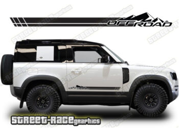 Land Rover Defender 90 064 - off road racing stripes