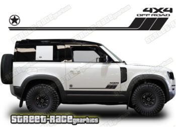 Land Rover Defender 90 065 - off road 4x4 racing stripes