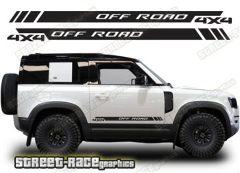 Land Rover Defender 90 066 - off road 4x4 racing stripes