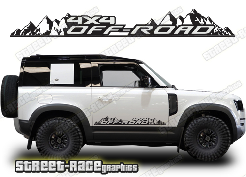 Land Rover Defender 90 067 - off road 4x4 decals