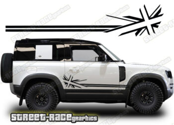 Land Rover Defender 90 073 - off road racing stripes