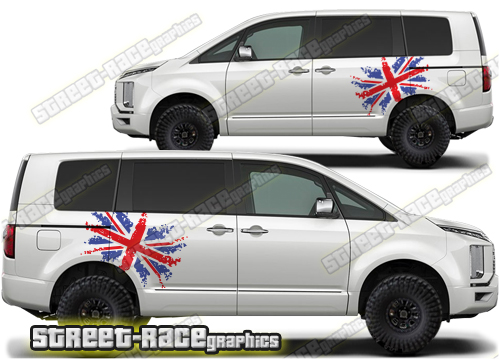 Mitsubishi Delica large graphics 021 - UNION JACK