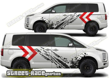 Mitsubishi Delica large graphics 023 - Mud splatter