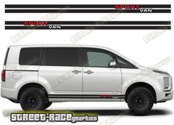 Mitsubishi Delica racing stripes 001
