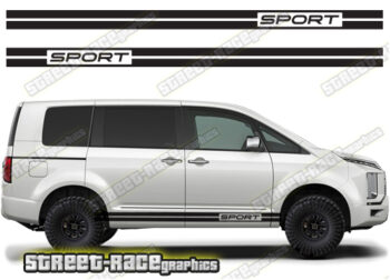Mitsubishi Delica racing stripes 002