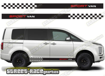 Mitsubishi Delica racing stripes 003