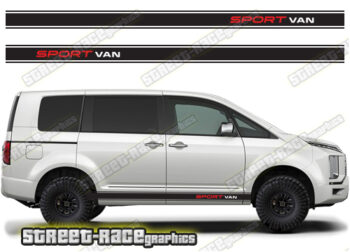 Mitsubishi Delica racing stripes 004 - Sport van